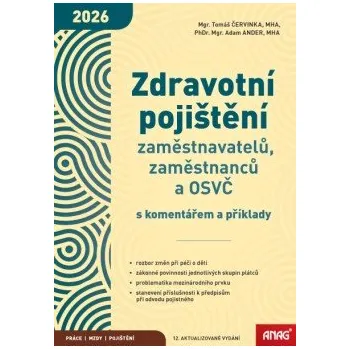 Zdravotní pojištění zaměstnavatelů, zaměstnanců a OSVČ s komentářem a příklady 2026