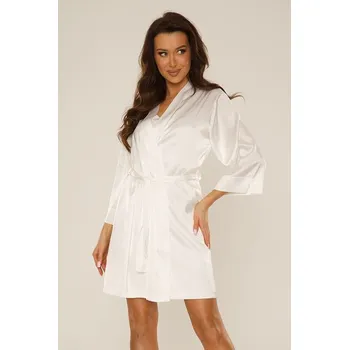 Dámský župan Dámský saténový župan Cordelia bílý XL