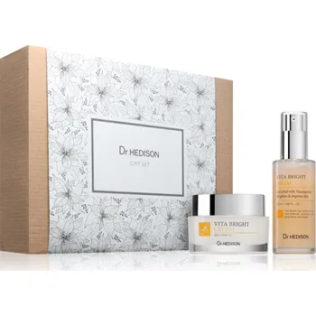 Pleťové sérum Dr. HEDISON Lighten the Skin Gift Set Dr. HEDISON Vita Bright rozjasňující krém s vitaminem C 50 ml + Dr. HEDISON Vita Bright rozjasňující sérum s vitaminem C 50 ml