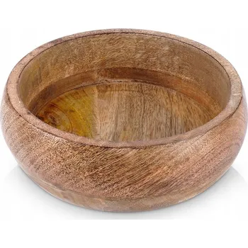 DŘEVĚNÁ MISKA Z MANGOVÉHO DŘEVA SALÁTOVÁ MÍSA NA OVOCE A SNACKY 18,5 CM