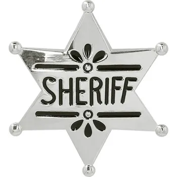 Karnevalový kostým Boland Šerifská hvězda kovová s nápisem Sheriff