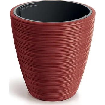 Květináč Plastový květináč Venas Round červený, varianta 29,9 cm