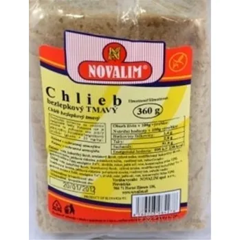Trvanlivě pečivo Novalim&nbsp;CHLÉB bezlepková TMAVÝ (TRVANLIVÝ) 360 g