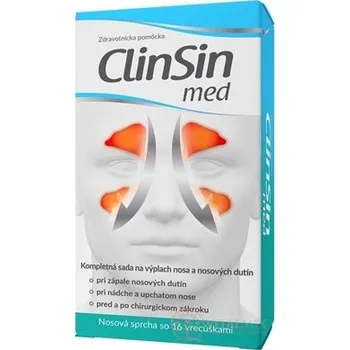 CLIN SIN med + irigátory sada na výplach nosu, sáčky 16 ks