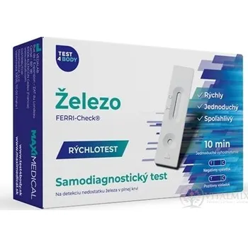 Diagnostický test MAXIMEDICAL Rychlotest Železo samodiagnostický test z krve,