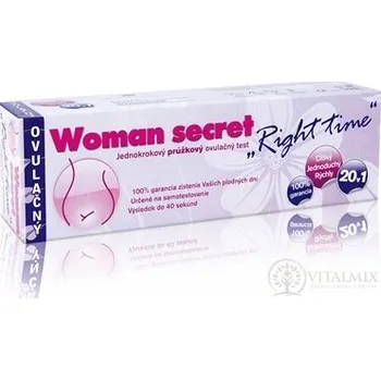 Zdraví Imperial Vitamins&nbsp;Woman secret RIGHT TIME ovulační test proužkový 20v1 (20 proužků) 20 ks