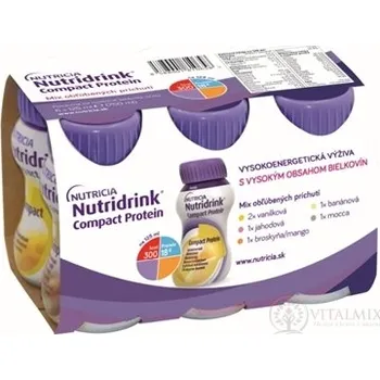 Protein NUTRIDRINK COMPACT PROTEIN mix příchutí 6x125 ml
