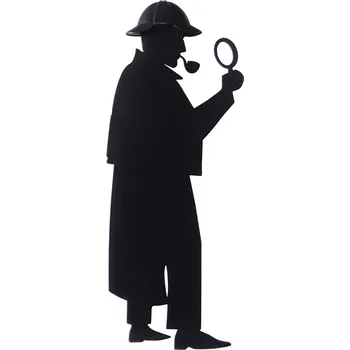 Záložka Záložka, sherlock, černá barva, plast, 14x5,9x1