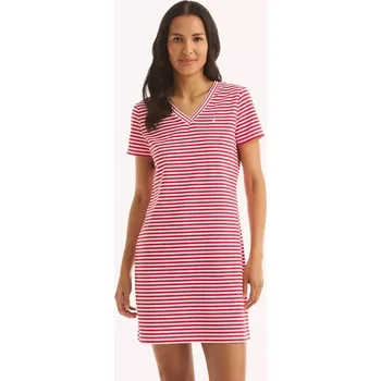 Dámské šaty NAUTICA dámské pruhované šaty Striped Tipped červené L