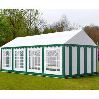 Zahradní stan Zahradní Partystan 6x12m PVC PREMIUM Ohnivzdorný barva Zeleno-bílá