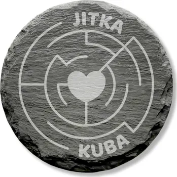 Podtácek GRAVENO Břidlicový podtácek "Bludiště" se jmény