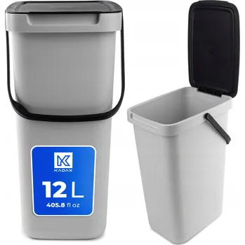 Odpadkový koš KADAX ODPADKOVÝ KOŠ NÁDOBA NA ODPAD 12L KYBLÍK NA TŘÍDĚNÍ S UCHEM