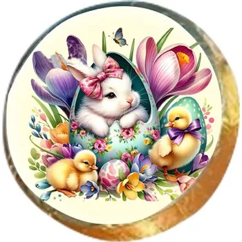 Čokoláda HEINDL - PISCHINGER , WIENER NOUGAT AUSTRIA PISCHINGER Vídeňský dortík ZAJÍČEK VE SKOŘÁPCE VELIKONOCE 17g