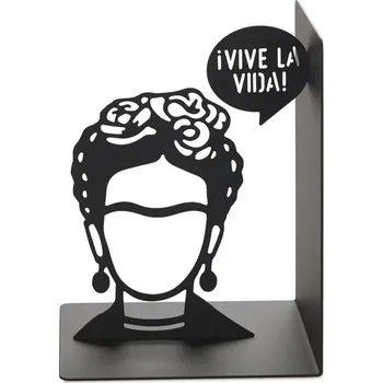 Zarážka na knihu Zarážka na knihy, frida, černá barva, kov, 17x13x10