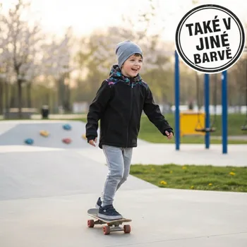 Chlapecká bunda Dětská softshellová bunda s fleecem, Vesmír, 6 barevných variant (Dětská softshellová bunda s kapucí – větruodolná a voděodolná bunda pro kluky i holky)