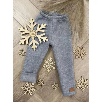 Zateplené šedé legíny Zuzi, vel. 110