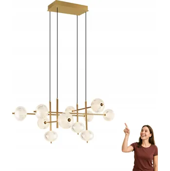 Dekorativní závěsné svítidlo zlaté s 11 stínidly, LED 63W do obýváku Zuma Line