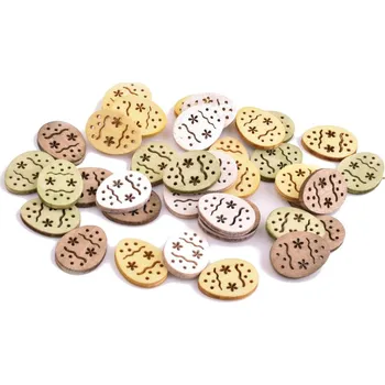 Canea Dřevěné vajíčka, mix barev - 36ks