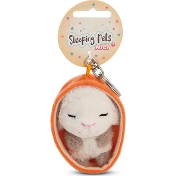 Peněženka NICI klíčenka spící Jehňátko 12 cm, oranžový košík, GREEN