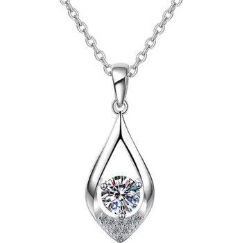 Řetízek Olivie Stříbrný náhrdelník 1ct 6,5mm MOISSANITE 9311 Ag 925; ≤3,3 g.