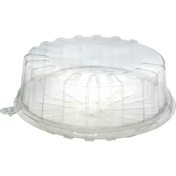 Jednorázové nádobí 16DXN02 Víko rPET průměr 160/211mm, v.60mm na tác kulatý 16DXN31, transparentní - 210 ks