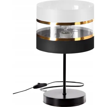 Stojací lampa NOČNÍ LAMPA STOLNÍ KOVOVÁ BYTELNÁ STÍNIDLO GLAMOUR LED EDISON E27