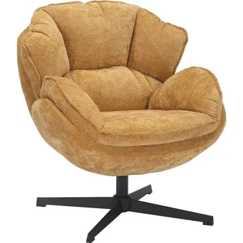 Křeslo KŘESLO BETTY, ČERNÝ RÁM / CURRY TAP.248