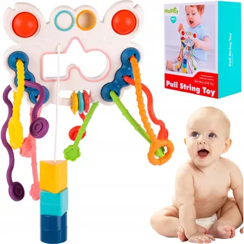 Hračka pro nejmenší SENZORICKÁ HRAČKA EDUKAČNÍ ANTISTRESOVÉ KOUSÁTKO MONTESSORI PRO MIMINKA