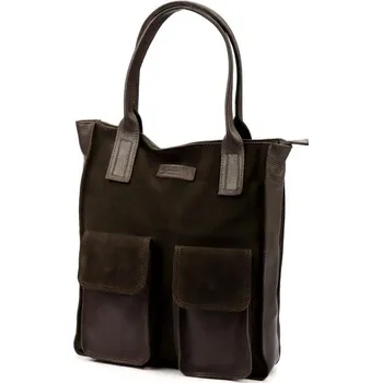 Kabelka Kožená kabelka Angelo 01-001-2 - tmavě hnědá