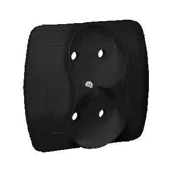 Elektrická zásuvka Elektrická Zásuvka zásuvka Kontakt-simon černá