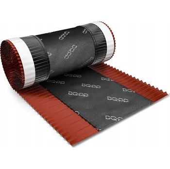 Lepicí páska Hliníková lemovací páska pod hřebenáč vRoll 5 m x 390 mm RAL 8012 Kaštanová