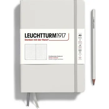 Blok Leuchtturm1917 Zápisník Light Grey Medium A5 tečkovaný