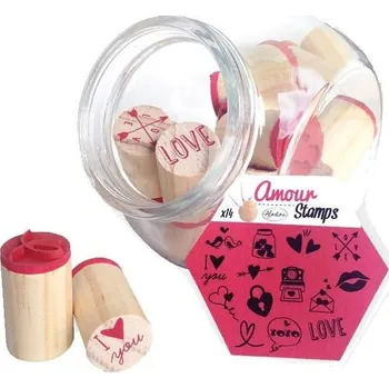 Výtvárné potřeby Razítka Stampo Bocal - Srdce 14 ks