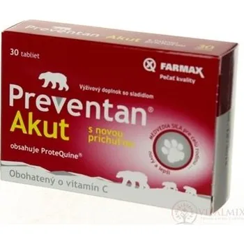 Přírodní produkt Farmax Preventan Akut s novou příchutí tbl (obohacený o vitamin C) 30 ks