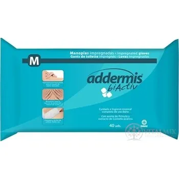 Vlhčený ubrousek Addermis biActiv M Vlhčené rukavice jednorázové, s pupalkovým olejem 40 ks