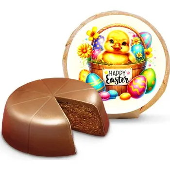 Čokoláda HEINDL - PISCHINGER , WIENER NOUGAT AUSTRIA PISCHINGER Vídeňský dortík KUŘÁTKO V KOŠÍKU 45g