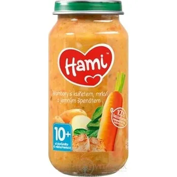 Dětská výživa NUTRICIA Hami příkrm Brambory s kuřetem, mrkví a jemným špenátem (od ukonč. 10. měsíce) 250 g