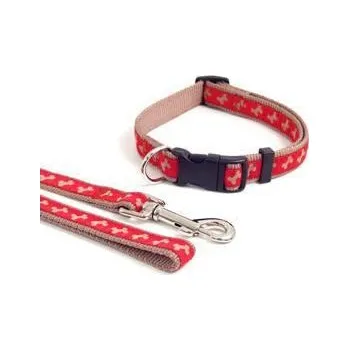 Obojek červený s kostičkou 45,7 - 71,1 cm x 2,5 cm