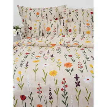 Bavlněné povlečení Renforcé - Rozkvetlá louka přírodní