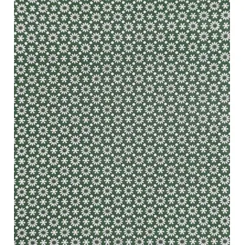 Bavlněná látka mini kopretinky na zelené plátno 142 cm | RTex