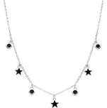 AGATO Nadčasový stříbrný náhrdelník s přívěsky AGT-N049BK