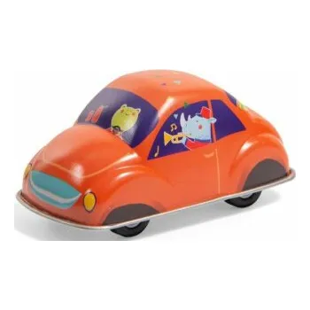 autíčko Retro plechové autíčko - oranžové