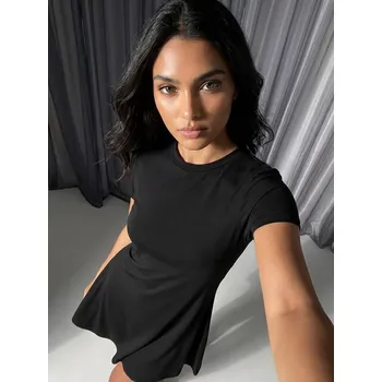 Dámské šaty Sinsay - Pletené mini šaty - černá - 591FI-99X - 591FI-99X-XL