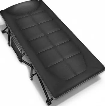 Zahradní lehátko Skládací kempinkové lehátko s taškou, do 200 kg, černé - A TILLVEX