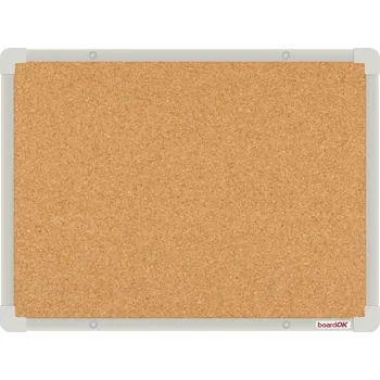 Korková interiérová nástěnka se stříbrným rámem