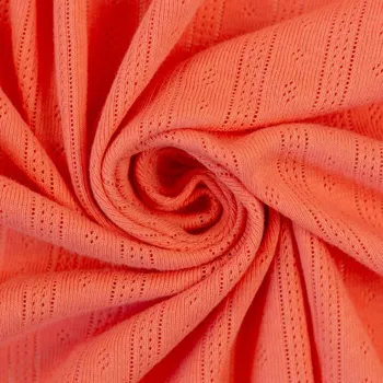 Galanterie Ajour, úplet s dírkami Korálová (E) (Podzimní kolekce LIMITKA 2025)