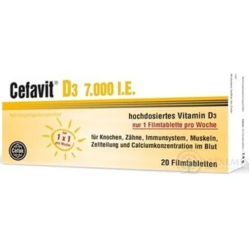 Přírodní produkt Cefavit D3 7.000 IE vitamin tbl flm 20 ks