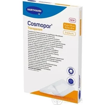 Cosmopor transparent průhledné fóliové krytí na rány sterilní (9x15 cm) 5 ks