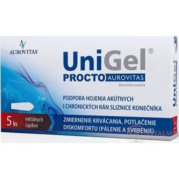 Intimní hygienický prostředek UNIGAL APOTEX Procto čípek rektální (na hojení ran a defektů konečníku) 5 ks