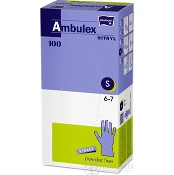 Pracovní rukavice Ambulex Nitryl rukavice nepudrové violet S 100ks